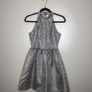 Arden B High Neck Foiled Sleeveless Dress Size XS